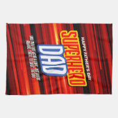 Personalize SuperHero Vater Geschirrtuch (Horizontal)