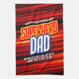 Personalize SuperHero Vater Geschirrtuch