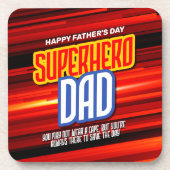 Personalize SuperHero Vater Getränkeuntersetzer (Vorderseite)