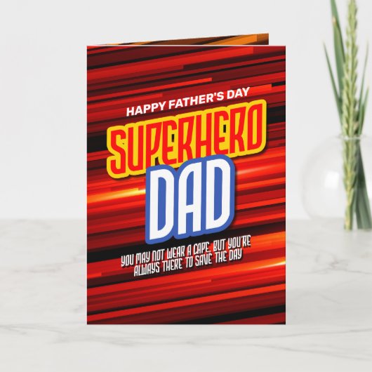 Personalize SuperHero Vater Karte (Vorderseite)