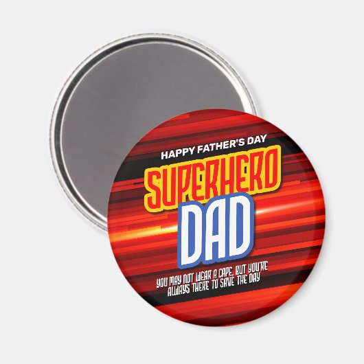Personalize SuperHero Vater Magnet (Vorderseite/Rückseite)
