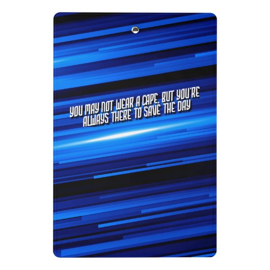 Personalize SuperHero Vater Mini Klemmbrett (Rückseite)