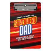 Personalize SuperHero Vater Mini Klemmbrett (Vorderseite)