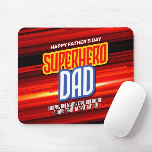 Personalize SuperHero Vater Mousepad (Mit Mouse)