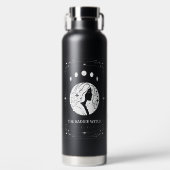 Personalize Tarot Custom Text Zodiac Whimsy Moon Trinkflasche (Vorderseite)