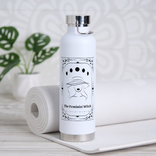 Personalize Tarot Feminist Moon Zodiac Celestial Trinkflasche (Yoga (gedreht))