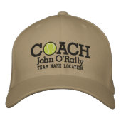 Personalize Tennis Coach Cap Your Name Your Game Bestickte Kappe (Vorderseite)