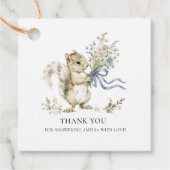 Personalize Thank You Squirrel Baby Shower  Geschenkanhänger (Vorderseite)