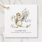 Personalize Thank You Squirrel Baby Shower  Geschenkanhänger (Vorderseite)