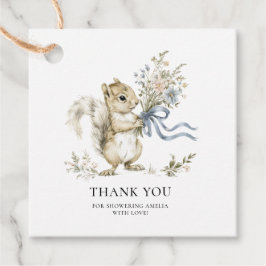 Personalize Thank You Squirrel Baby Shower  Geschenkanhänger