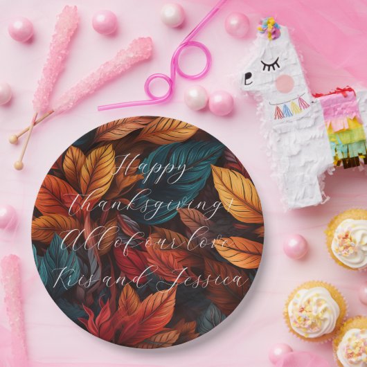 Personalize Thanksgiving Pappteller (Party)