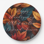Personalize Thanksgiving Pappteller (Vorderseite)