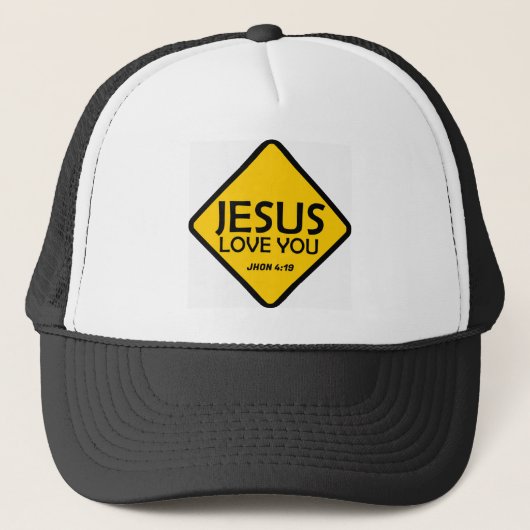 PERSONALIZE THE BIBLE VERSE JESUS LOVES YOU TRUCKERKAPPE (Vorderseite)