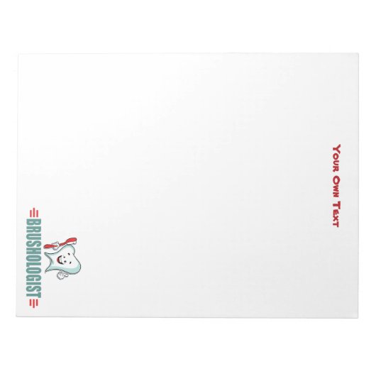 Personalize This Funny Brushing Your Teeth Notizblock (Vorderseite)