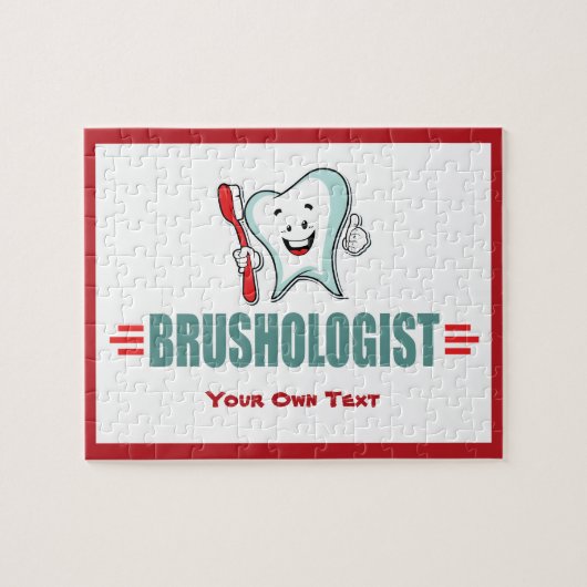 Personalize This Funny Brushing Your Teeth Puzzle (Horizontal)