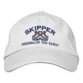 Personalize This Name Location Business Nautical Bestickte Kappe (Vorderseite)
