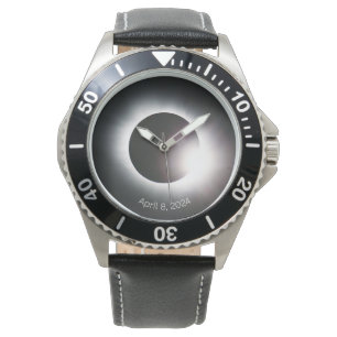 Personalize Total Solar Eclipse 2024 Geschenk Armbanduhr