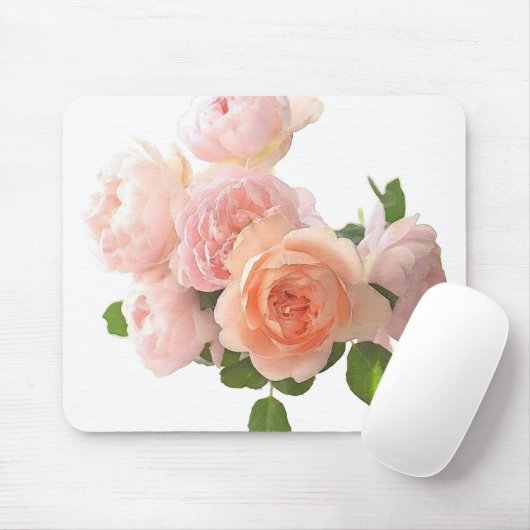 Personalize Trendy Modern Template Elegant Roses Mousepad (Mit Mouse)