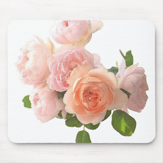Personalize Trendy Modern Template Elegant Roses Mousepad (Vorne)