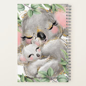 Personalize Watercolor Koala Bear, Baby Sketchbook Notizblock (Rückseite)