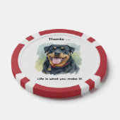 Personalize Watercolor Pet Rottweiler Portrait Pokerchips (Einzeln)