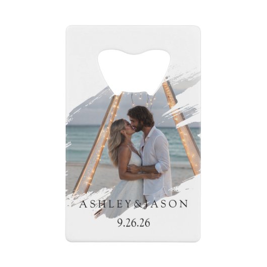 Personalize Wedding Geldbeutel Flaschenöffner (Vorderseite)
