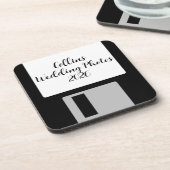 Personalize Wedding Photos Floppy Disk Coaster - 6 Getränkeuntersetzer (Linke Seite)