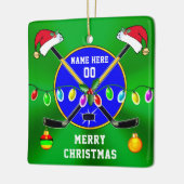 Personalize, Weihnachten Geschenke für Hockeyspiel Keramikornament (Links)