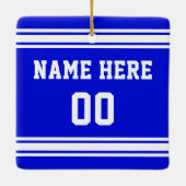 Personalize, Weihnachten Geschenke für Hockeyspiel Keramikornament (Rückseite)
