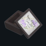 Personalize - White Glitzer & Lavendel Kiste<br><div class="desc">Personalisieren Sie die Geschenkboxen mit hübschen lila Lavendel-Aquarell-Blume auf einem weißen gliterigen Hintergrund, sodass Sie sich individuell gestalten können. ✔ HINWEIS: ÄNDERN SIE NUR DIE VORLAGEBEREICHE, DIE SIE BENÖTIGEN! 😀 Sie können den Text bei Bedarf entfernen und neu hinzufügen, was immer Sie möchten und welchen Schriftart Sie möchten. 📌 Wenn...</div>