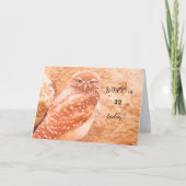 Personalize "WHOOO is...today?" Owl large Birthday Karte (Vorderseite)