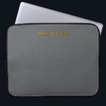 Personalize With Name Gray   Orange Laptopschutzhülle<br><div class="desc">Style: Neoprene Laptop Sleeve 15 inch Protect your laptop with a custom laptop sleeve. Made with 100% neoprene, these lightweight and water resistant sleeves look great with your photos, text, or designs. Great for travel or just day-to-day use, custom laptop sleeves come in three sizes to fit your device and...</div>