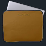 Personalize With Name Initials Brown      Laptopschutzhülle<br><div class="desc">Style: Neoprene Laptop Sleeve 15 inch Protect your laptop with a custom laptop sleeve. Made with 100% neoprene, these lightweight and water resistant sleeves look great with your photos, text, or designs. Great for travel or just day-to-day use, custom laptop sleeves come in three sizes to fit your device and...</div>