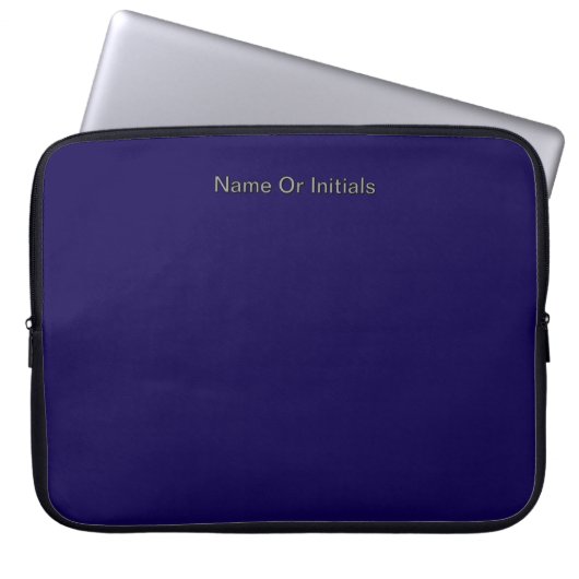 Personalize With Name Initials Dk Blue Laptopschutzhülle (Vorderseite)