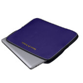 Personalize With Name Initials Dk Blue + Orange Laptopschutzhülle (Vorne Knopf)