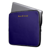 Personalize With Name Initials Dk Blue + Orange Laptopschutzhülle (Vorderseite Links)
