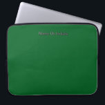 Personalize With Name Initials Green   Laptopschutzhülle<br><div class="desc">Style: Neoprene Laptop Sleeve 15 inch Protect your laptop with a custom laptop sleeve. Made with 100% neoprene, these lightweight and water resistant sleeves look great with your photos, text, or designs. Great for travel or just day-to-day use, custom laptop sleeves come in three sizes to fit your device and...</div>