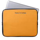 Personalize With Name Initials Orange Laptopschutzhülle (Vorderseite)