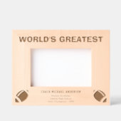 Personalize | World's Greatest Football Coach Geätzte Rahmen (Vorderseite)