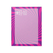 Personalize Your Keep Calm Saying on Pink Swirl Notizblock (Rotiert)
