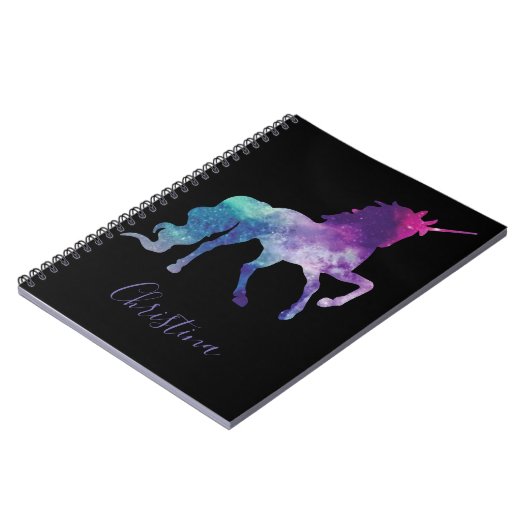 Personalize Your Own Colorful Unicorn Notizblock (Linke Seite)