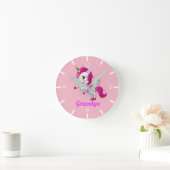 Personalize Your Own Unicorn Runde Wanduhr (Zuhause)