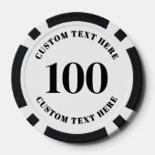 Personalized 100 Numbered Pokerchips (Rückseite)