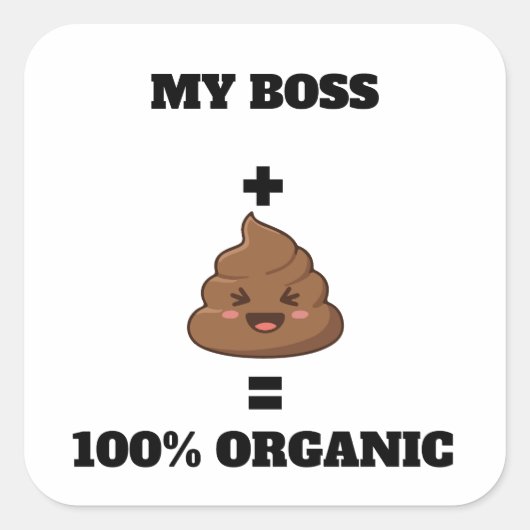 Personalized 100% Organic Poop Sticker - Custom Na (Vorderseite)