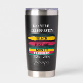 Personalized 100 years celebration black history thermobecher (Vorderseite)