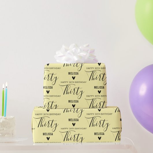 Personalized 10th 20th 30th 40th 50 Birthday Party Geschenkpapier (Partygeschenke)