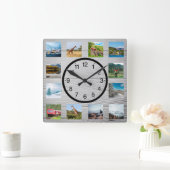 Personalized 12 Foto von Leimrustic Nature Quadratische Wanduhr (Zuhause)