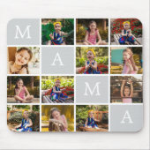 Personalized 12 Photo Collage with Custom Text Mousepad (Vorne)