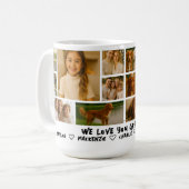 Personalized 14 Photo Template Collage and Text  Kaffeetasse (Vorderseite Links)