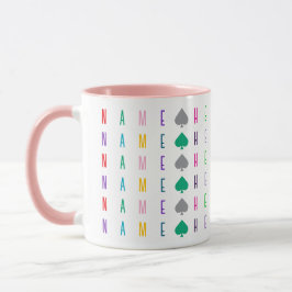 Personalized 16 Letter or Number Fun and Colorful Tasse